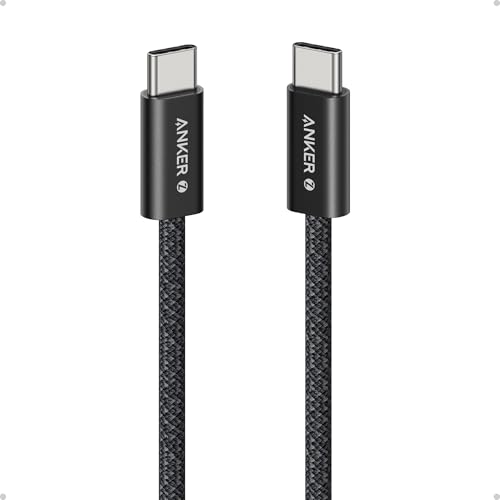 Anker Zolo USB C to USB C Cable Braided and Dirt-Free Type C Fast Charging Cable Slim Connector for iPhone 17/16 Series MacBook (240W) (Black 3ft)