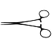 Black Kelly Hemostat Forceps 5.5" Straight Serrated Jaws Non-Reflective Surface - SurgicalExcel