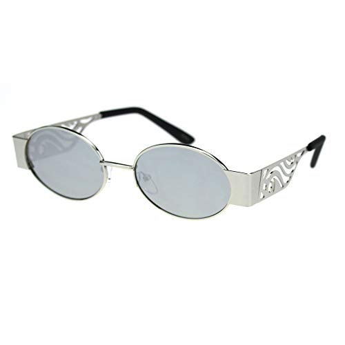 Art Deco Die Cut Thick Arm Oval Round Pimp Sunglasses
