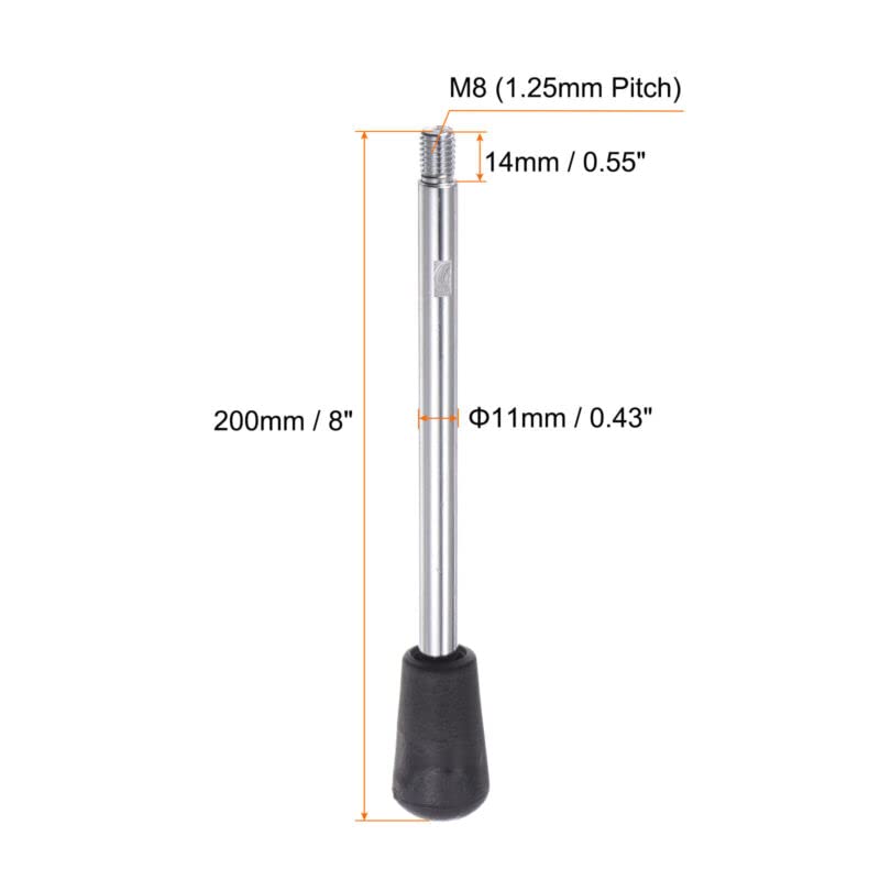 Tool parts 2pcs M8 Crank Handle Grip Lathe Machine Revolving Clamping Handles 200mm Length