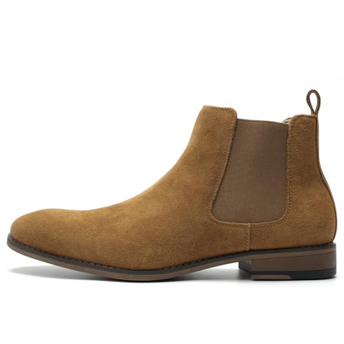Image of Cestfini Chelsea Boots Men Classic Elastic Dress Boots Casual Men's Chelsea Ankle Boots