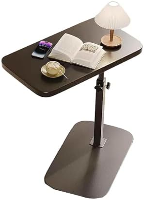 C Sd Adjustable Height Sofa Side Table – 360° Rotating Tray Foldable Laptop Desk for Smals Nightstand for Living Room & Bedroom Use