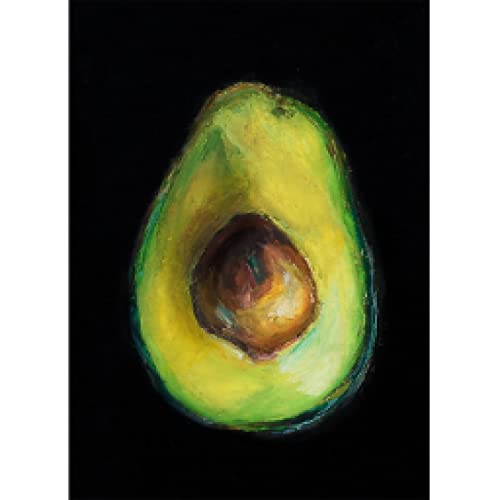 Art abstrait avocat affiche sur toile pour une décoration intérieure douce et moderne