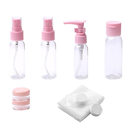 Lot de 12 boîtes de voyage portable, kit de voyage, pour liquides et recharges, bouteilles de voyage, kit de voyage aérien pour Cosmetic Dispensing, rose Cover