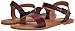 Amazon Essentials Women's Open Toe Buckle Ankle Strap Slingback Sandals, Brown, 7.5