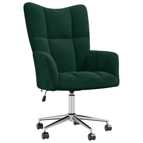 Sillón moderno ajustable con terciopelo verde oscuro miniatura 3