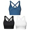 Sports Bras for Women HIigh Support, Criss-Cross Back Padded Strappy High Impact Sports Bras for Women Large Bust