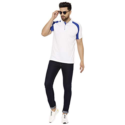Image of EPPE Men's Polo Neck Solid Slim Fit Activewear Half Sleeve Dryfit Micro Polyester Sportswear | Casual wear T-Shirt