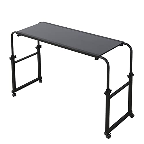 Overbed Table With Wheels Overbed Desk Over Bed Desk King Queen Bed Table Overbed Laptop Table Over Bed Table With Wheels(Black) #TOP4