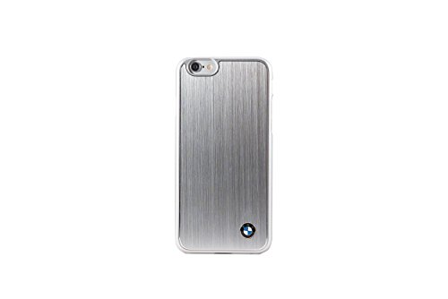 Cover rigida in alluminio resistente agli urti per iPhone 5/5s/5c/SE BMW con logo in rilievo, colore: argento