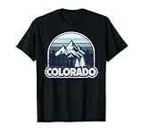 Colorado Mountains & Pines - Gráfico Retro de Desierto Camiseta