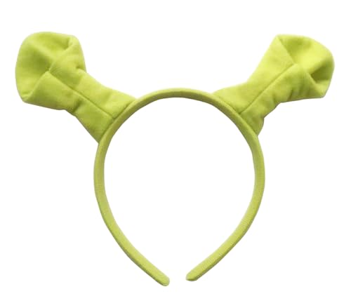Elaine Room Green Ears Monster Headband Headhoop Band Headwear Hairband for Halloween Christmas Party Costume Women(Green)