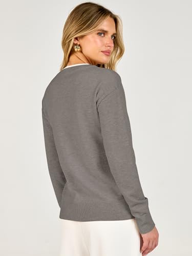 Image of ANRABESS Sweaters for Women 2026 Fall Long Sleeve Lightweight Pullover Tops