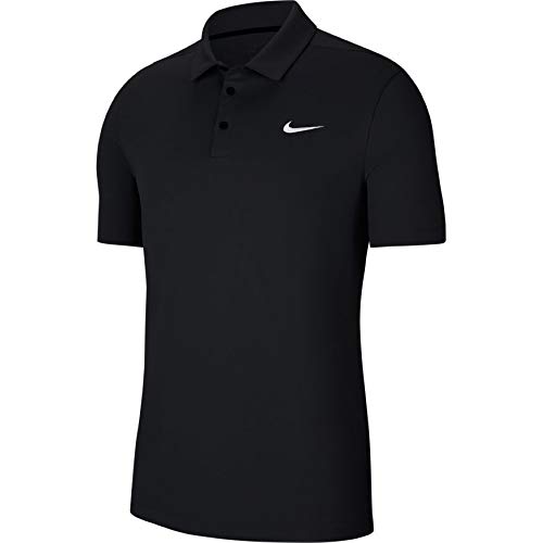 Nike Men's Dri-FIT Football Black Polo Shirt (X-Large)