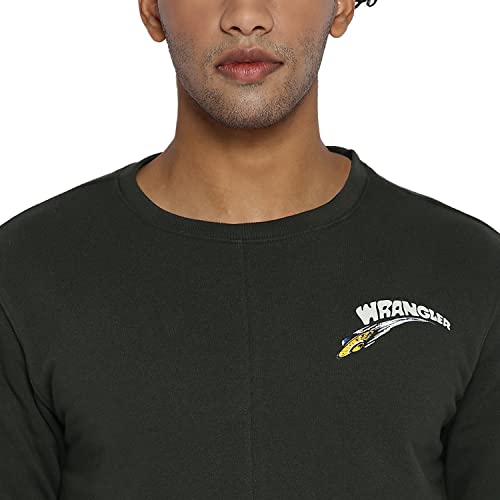 Image of Wrangler Men Deep Forest Knitted T-Shirts