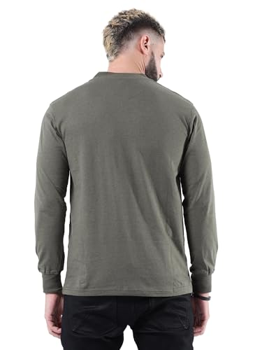 Image of fanideaz Mens Premium High Neck Henley T Shirts for Men Branded Full Sleeve Shirt for Men in Pure Cotton Casual & Formal Wear