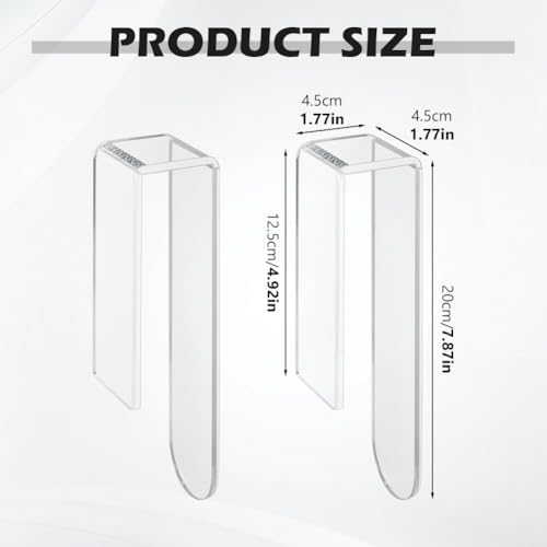 Kakalote 2 organizadores de chapéu de acrílico, ganchos adesivos para parede, organizador de chapéu