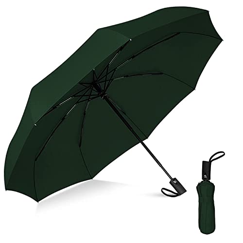 Image of BOGATO Windproof Rainbow Umbrella, 3 Fold Fully Automatic Rain Sun UV Protection Foldable Auto Open Close Umbrella For Men,Women,Kids,Girls,Boys