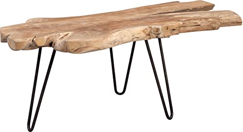 M2 Kollektion Taille Unique Table Basse, Teck, Marron, 100 x 40 x 40 cm