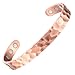 Pure Copper Hammered Magnetic Healing Bracelet for Arthritis, Migraine, and Joint Pain Relief - Adustable Sizing - Earth Therapy