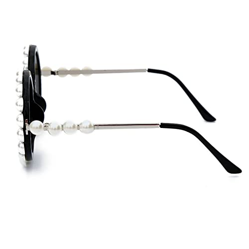 COTIA Round Pearl Sunglasses Women Vintage Large Frame Fashion Sun Glasses2