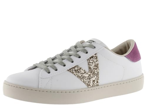victoria Basket Berlín Efecto Piel & Logotipo Glitter & Trasera Serraje 1126194 para Mujer Fucsia 39