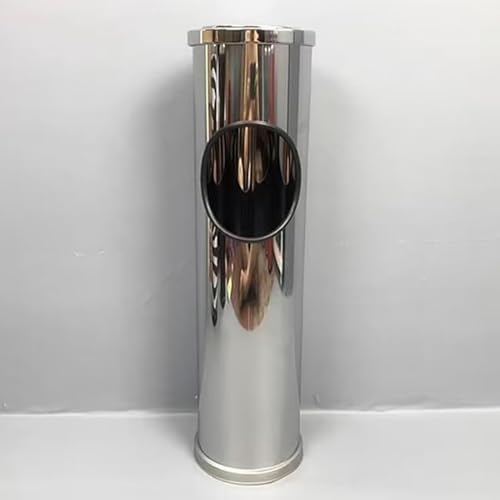 JIAOCKJIAO Cenicero de Pie, Contenedor para Desechar Cigarrillos al Aire Libre con Papelera, Cenicero Metálico Comercial para Fumadores, Cenicero para Puros con Receptáculo(Silver)