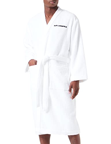 Albornoz Karl Lagerfeld Hombre Ikonik 2.0 de baño con capucha de algodón