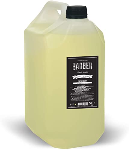 BARBER MARMARA Limon Kolonya 80° 5000ml in tanica | Acqua di Colonia | Dopo la rasatura | Dopobarba | Profumo di limone | Pacchetto portaoggetti Colonias parrucchiere