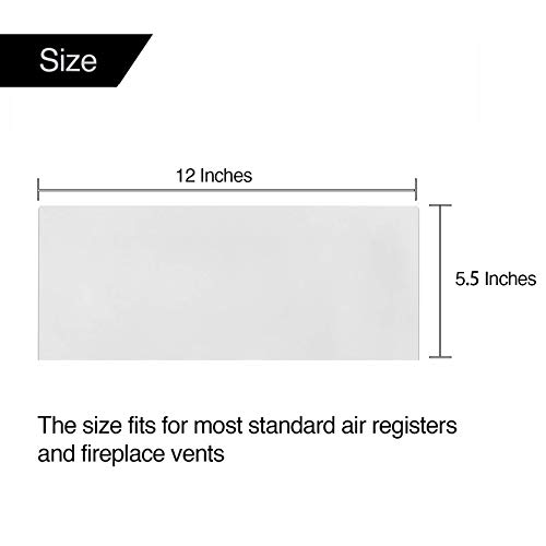 6 Pack Strong Magnetic Floor Vent Covers Thick Magnet for Standard Air Registers - for RV, Home HVAC, AC and Furnace Vents, 5.5 inch X 12 inch, 6 Pack, Pure White