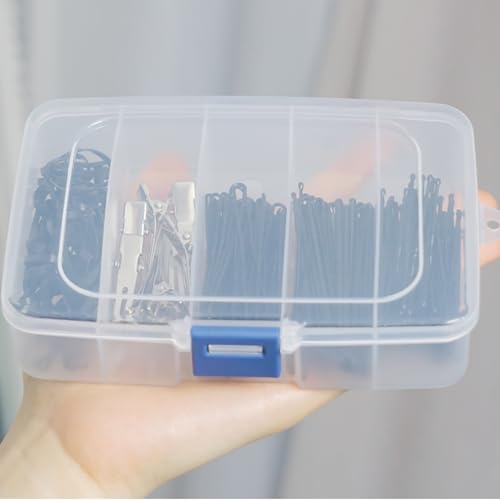 Image of 2 Pack Transparent Plastic Bead Organizers (5 Grids),Craft Organizers and Storage Beads Organizer, Art DIY, Crafts Jewelry Storage, Fishing Tackles, Size 5.51 x 3.54 x 1.38 in