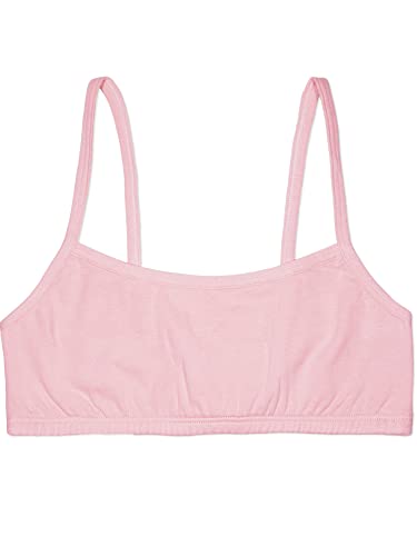 Image of Fruit of the Loom Girls' Cotton Spaghetti Strap Sport Bra | Spaghetti Strap Tween Bra, First Starter Bra for School Sports & Dance Pull-Over & Tagless Girls 8-10 10-12 12-14 14-16