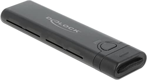 Caja externa Delock USB Tipo-C para SSD M.2 NVMe o SATA miniatura 1
