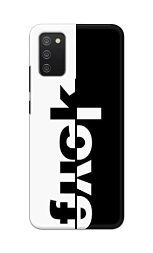 Image of PRINTFIDAA One Words Fukc Love Creative Art Innovative Wonderfull Printed Designer Hard Case for Samsung Galaxy M02s / Samsung A02s / Samsung F02s / Samsung A03s Back Cover -(e) RPM1003