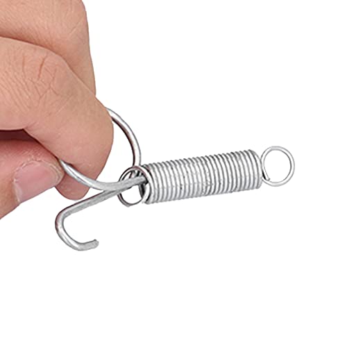 Image of Spring Cage Door Hook, Cage Door Spring Hook Metal Finger Spring Hook 20 PCS for Fixing Rabbit Pet Cage Door Farming Equipment(L)