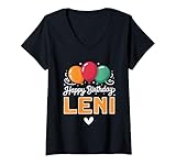 Photo Gallery donna buon compleanno dicendo leni maglietta con collo a v Photo Gallery donna buon compleanno dicendo leni maglietta con collo a v