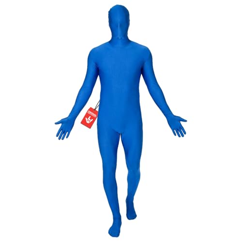 Morphsuits Disfraz Segunda Piel Adulto Azul, Traje Croma, Disfraz Carnaval   M