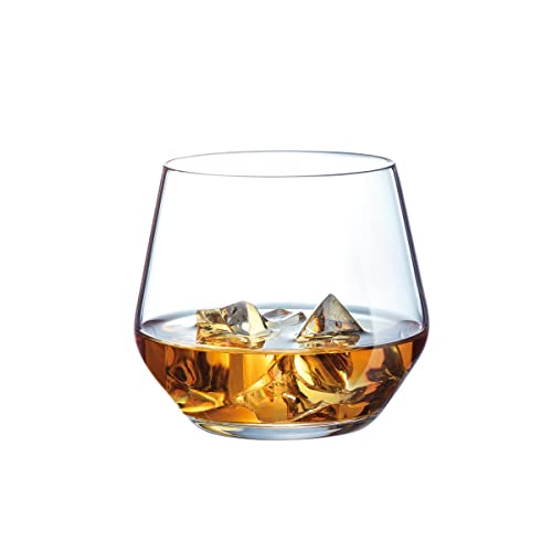 COUZON - Gobelet forme haute - Lot de 4 - Sirius - Krysta, Contenance 36 cl, Dimensions : H8.3 x Diamètre 9.4 cm - Transparent – vue 2