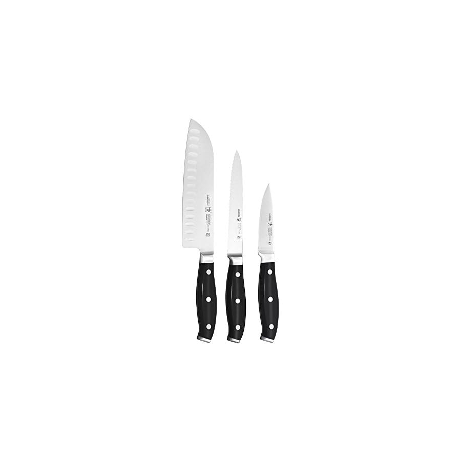 HENCKELS Forged Premio Starter Knife Set, 3 Piece, Black
