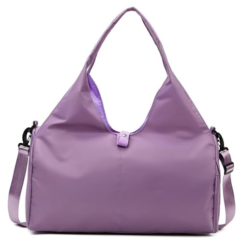 Travel Garment Bags Women's Yoga Bag Sports Fitness Bag Storage Travel Bag Duffle Bag(Purple)