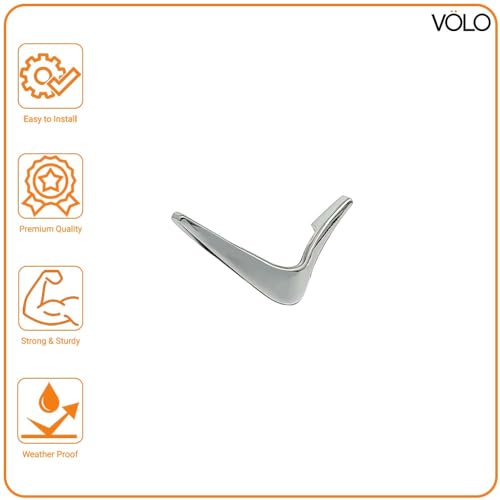 Image of VOLO V knobs for Drawers and cabinets for Home /Kitchen /Offices and Hotels - Versatile Solution for Home, Hotel, and Office Doors (Chrome (CP), 4)