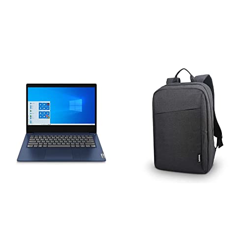 Image of Lenovo IdeaPad 3 10th Gen Intel Core i3 14 inch (35.56cm) FHD Thin & Light Laptop (4GB /256GB SSD /Windows 10 /MS Office /2 Year Warranty /Abyss Blue /1.6Kg), 81WD010TIN + 15.6 inch Backpack