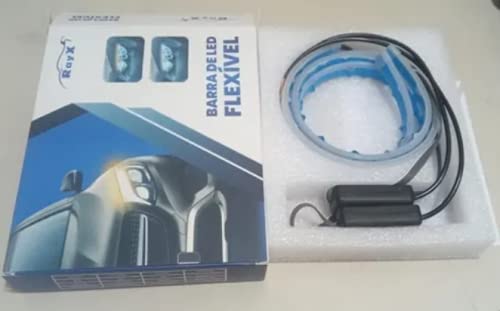 Fita de LED DRL Dual Color Universal 3000K 6000K 12V 6,8W Farol e Seta Luz Diurna Daylight 60cm
