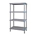 Quantum Storage Systems QP186074SS-4 Millenia Shelving Unit, 60" W x 18" D x 74" H, 2000 lbs Capacity, Polypropylene/ABS, Gray, NSF