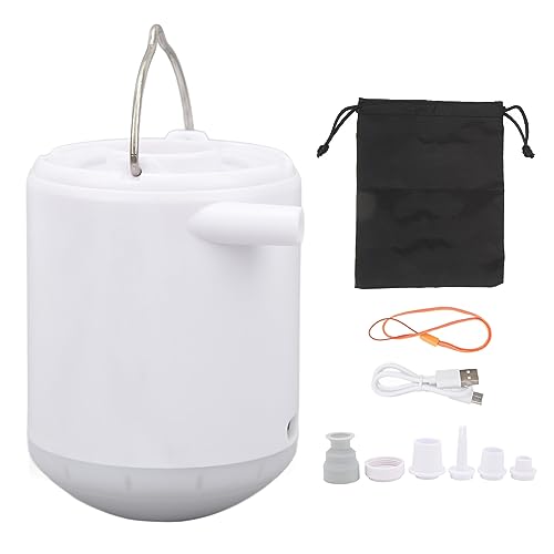 Electric Air Pump 4 in 1 Mini Portable with 2000mAh Battery, 3.5kpa Pressure, USB Rechargeable, for Inflating and Deflating Pool Floats, Air Beds, and More includes