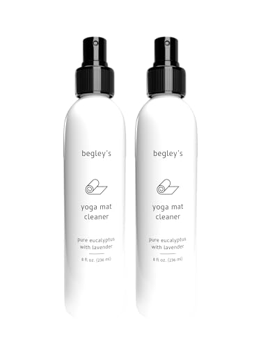 Begley's Yoga Mat Cleaner 8oz, Eucalyptus & Lavender, 2 Pack