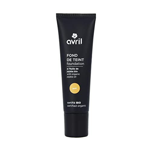 Avril - Fond de Teint Bio - Enrichi en Huile de Jojoba Bio - Unifie et Illumine - Texture Douce et Légère - Certifié Bio Ecocert - Fabriqué en France - 30ml