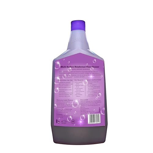 Image of Multi-Surface Disinfectant Floor Cleaner | 1 L | Powerful Floor Cleaning Liquid for Homes, Tiles, and Bathrooms | Long-Lasting Fresh Scent (1 litre, Lavender)