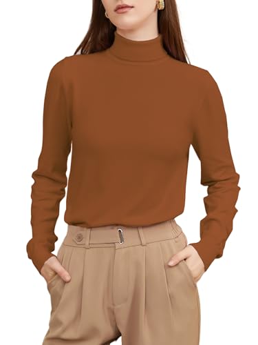 Image of DAIMIDY Turtleneck Sweaters for Women Long Sleeve Pullover Tops | Knitted Material| Soft, Warm and Breathable| High Resilience and Tensile Strength Design| Business Casual Tops| Dailywear