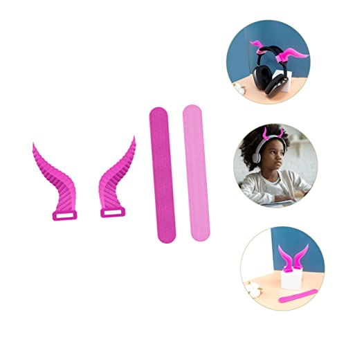 Abaodam 3 Pairs Earphone Horn Decoration Demon Headphone Attachment Halloween Headset Decors Earpiece Gaming Headphone Accessories Jewelry Accessories Horns Decorations